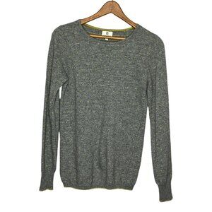 Anthropologie S Benedetta B‎ Gray Green Polka Dot Wool Mohair Cashmere Sweater